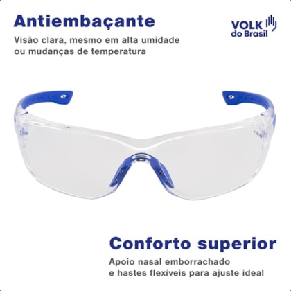 Óculos De Protecao Vision 600 Incolor Antiembacante Ca 42922
