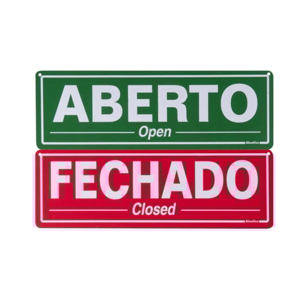 Placa De Sinalizacao Em Poliester Aberto/fehcado 30x10-a599a1ba-9839-4d38-b6a3-864046a62b1f