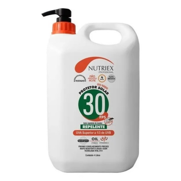 Protetor solar FPS 30 com repelente profissional refil 4 litros Nutriex-b84b0b3a-b63c-4a07-b365-133d7b622dbf