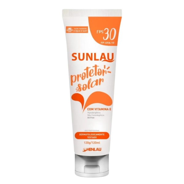 Protetor solar FPS 30 Sunlau 120 gramas Henlau-eb46cafe-d328-41bd-aad9-0a860c12d6de