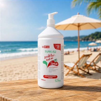 Protetor Solar FPS 30 Sunlau Com Repelente 1 kg Henlau