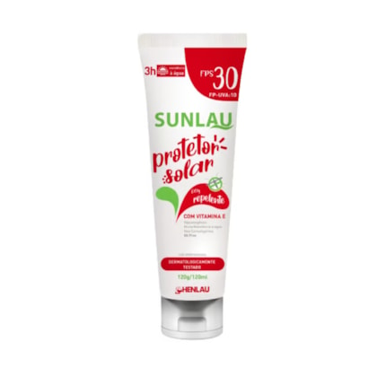 Protetor Solar Fps 30 Sunlau Com Repelente 120g