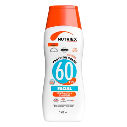 Protetor Solar Fps 60 1/3 Uva Facial 120ml