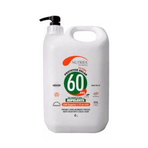 Protetor Solar Fps 60 Repelente 4 Litros