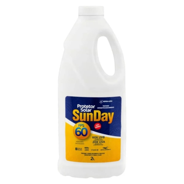 Protetor Solar Sunday Uv Fps 60 2 Litros Nutriex-12ade147-5aa2-49a8-b4f9-3ce11dd13b86