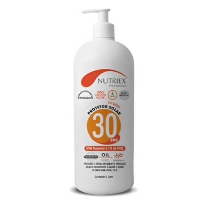 Protetor Solar UV FPS 30 1 litro Nutriex