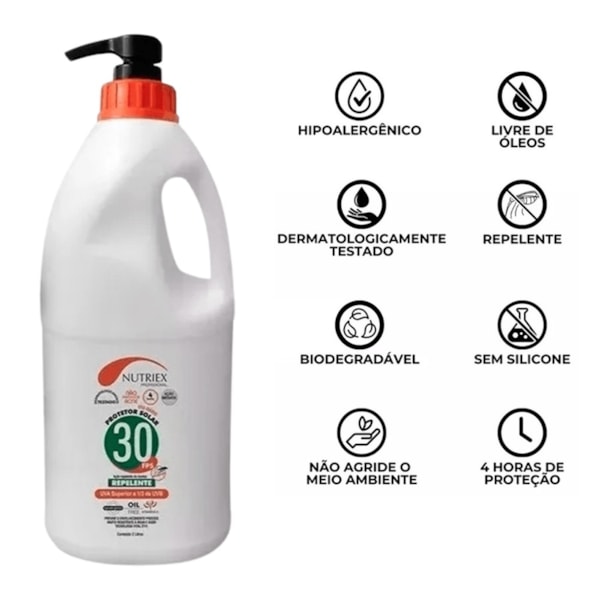 Protetor Solar UV FPS 30 Repelente 2 litros Nutriex-f8b5acb1-2ed6-44b9-8b1d-6e579cf2c587