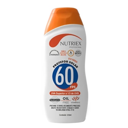 Protetor Solar UV FPS 60 120 gramas Nutriex