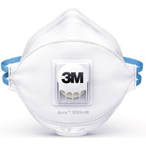 Respirador Aura Pff2 9322+br Valvulado Branco Ca 30594 Hb004384994/hb004835482