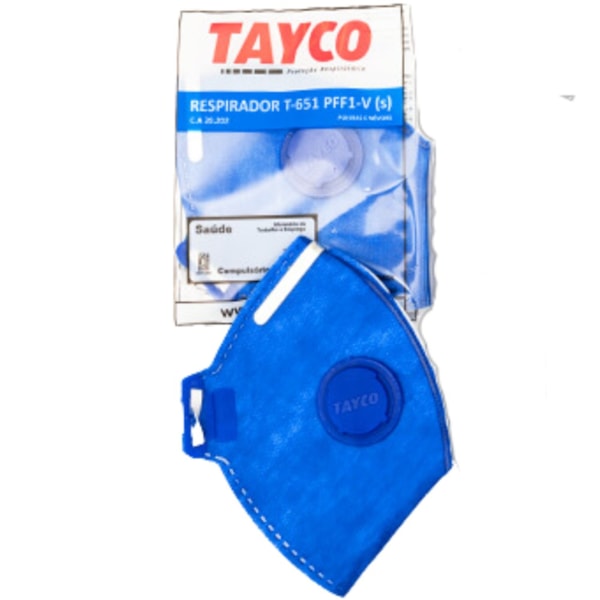 Respirador Pff1-v (s) Com Valvula T-651v Ca 39202-463dc1df-cf29-4ae3-9bed-5a5cc5502bdf