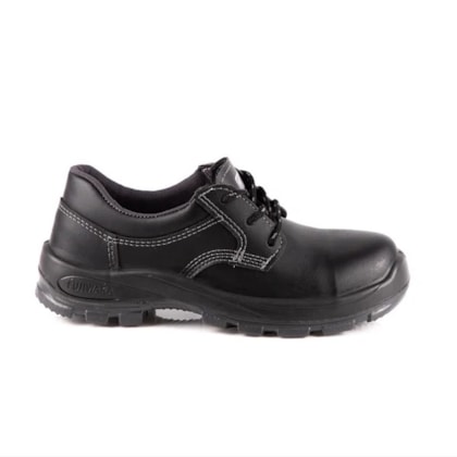 Sapato Cadarço Couro Preto Smartfibra Composite Ca 38927 Fujiwara