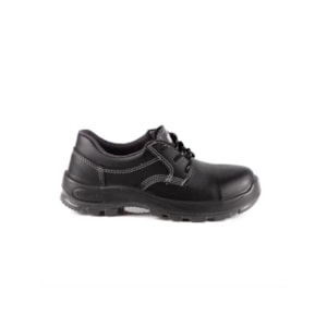 Sapato Cadarço Couro Preto Smartfibra Composite Ca 38927 Fujiwara