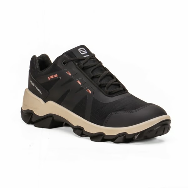 Sapato cadarço Hybrid Smart Black bico PVC Ca 74750 Estival-a9fdebed-be74-4894-a28b-a7b6558d0c8a