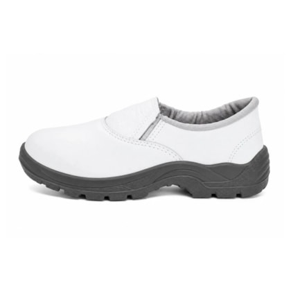 Sapato elástico branco bico PVC monodensidade Ca 40142 Cartom