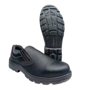 Sapato Elástico Couro Preto Usafe 4098us Ca 28513 Bp