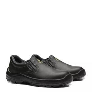 Sapato Elástico Microfibra Preto Bico Pvc Ca 38761