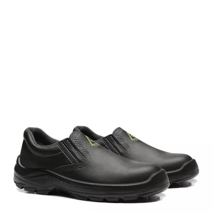 Sapato Elástico Microfibra Preto Bico Pvc Ca 38761