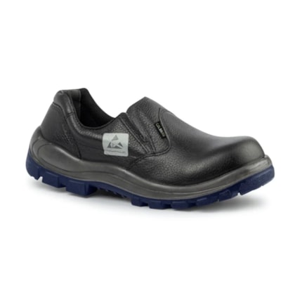 Sapato Elástico Preto 4113csecom A Bico Composite Antiestático
