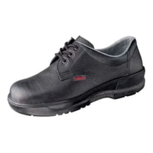 Sapato Profissional Preto Em Vaqueta Integral Cadarço Sola Pu Sem Biqueira Ca 4642