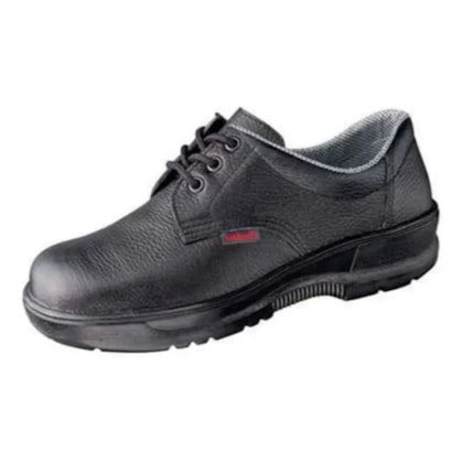 Sapato Profissional Preto Em Vaqueta Integral Cadarço Sola Pu Sem Biqueira Ca 4642