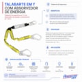 Talabarte Duplo Y Elastico C/ Abs Mosquetao 55mm 1,40m Vic23605-46333338-9082-4d64-a03f-662f8197afbd