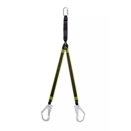 Talabarte Duplo Y Fita C/ Abs Mosquetao 56mm 1,30m Vic23604