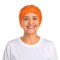 Touca Descartável TNT Plissada Pacote com 100 unidades Ref. Rdes00159 Prevemax Laranja-207b3c27-bb7f-499b-bdda-be6159037947