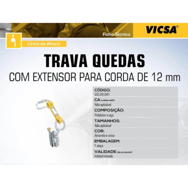 Trava Quedas Corda 12 Mm C/ Extensor Vic29041-8b265913-c510-4d8c-af55-e16819ecf55d
