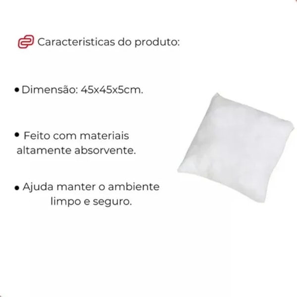Travesseiro Absorvente 45cm X 45cm X 5cm-53e765b3-3661-45e0-91eb-f9626f17d6f8